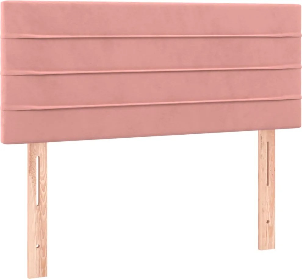 vidaXL Tăblie de pat, roz, 80x5x78/88 cm, catifea