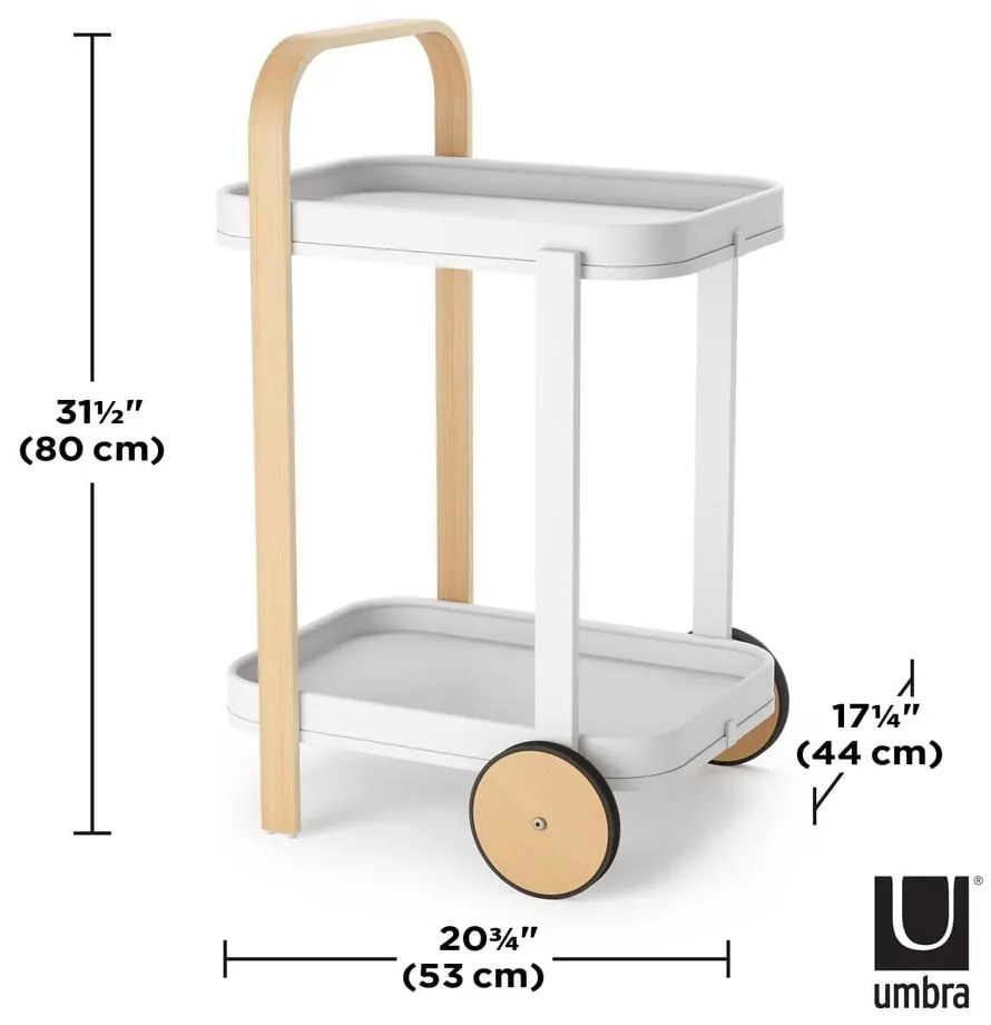 Măsuță de servire cu roți 44x53 cm Bellwood – Umbra