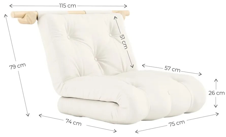 Fotoliu în culoare naturală Hooked – Karup Design