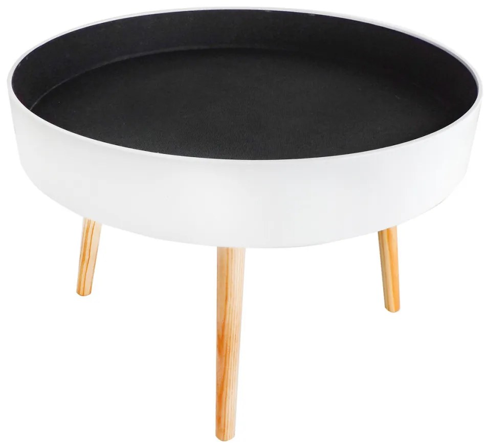 Masă de cafea rotundă cu depozitare 60 cm