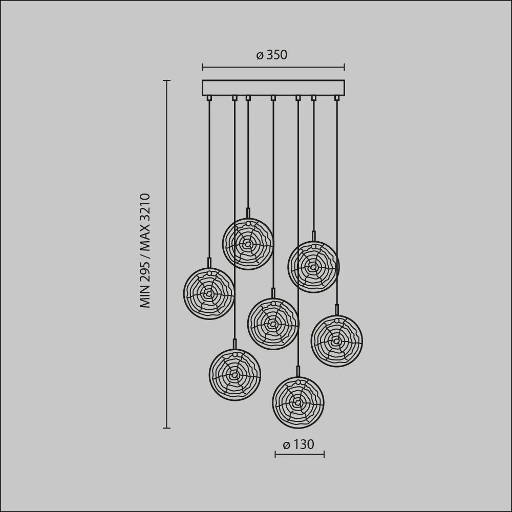 Lustra suspendata design decorativ modern Frozen 7L