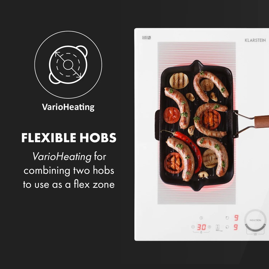 Klarstein Delicatessa 60 Hybrid, plita încorporabila, cu inductie, 4 zone, 7000 W