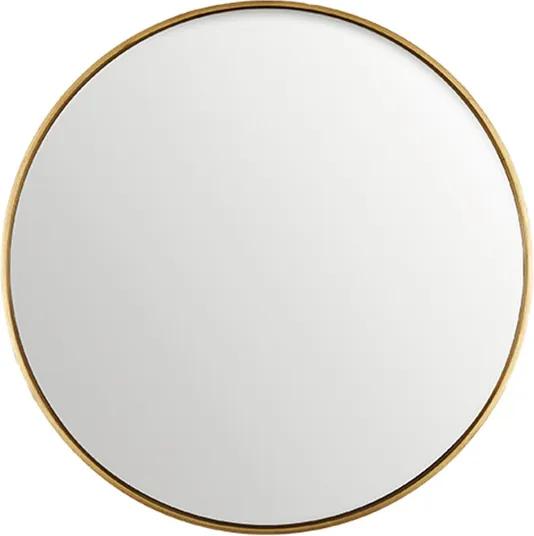Oglinda rotunda neagra din MDF si sticla 60 cm Antique Gold Lifestyle Home Collection