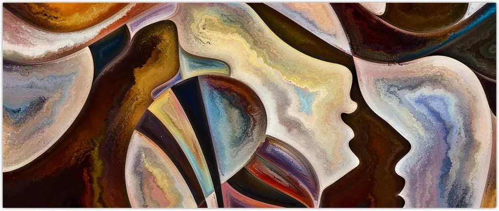 Tablou - Abstractizarea capetelor (120x50 cm)