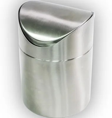 Cos de gunoi cu capac batant Piccante, 1L, crom mat