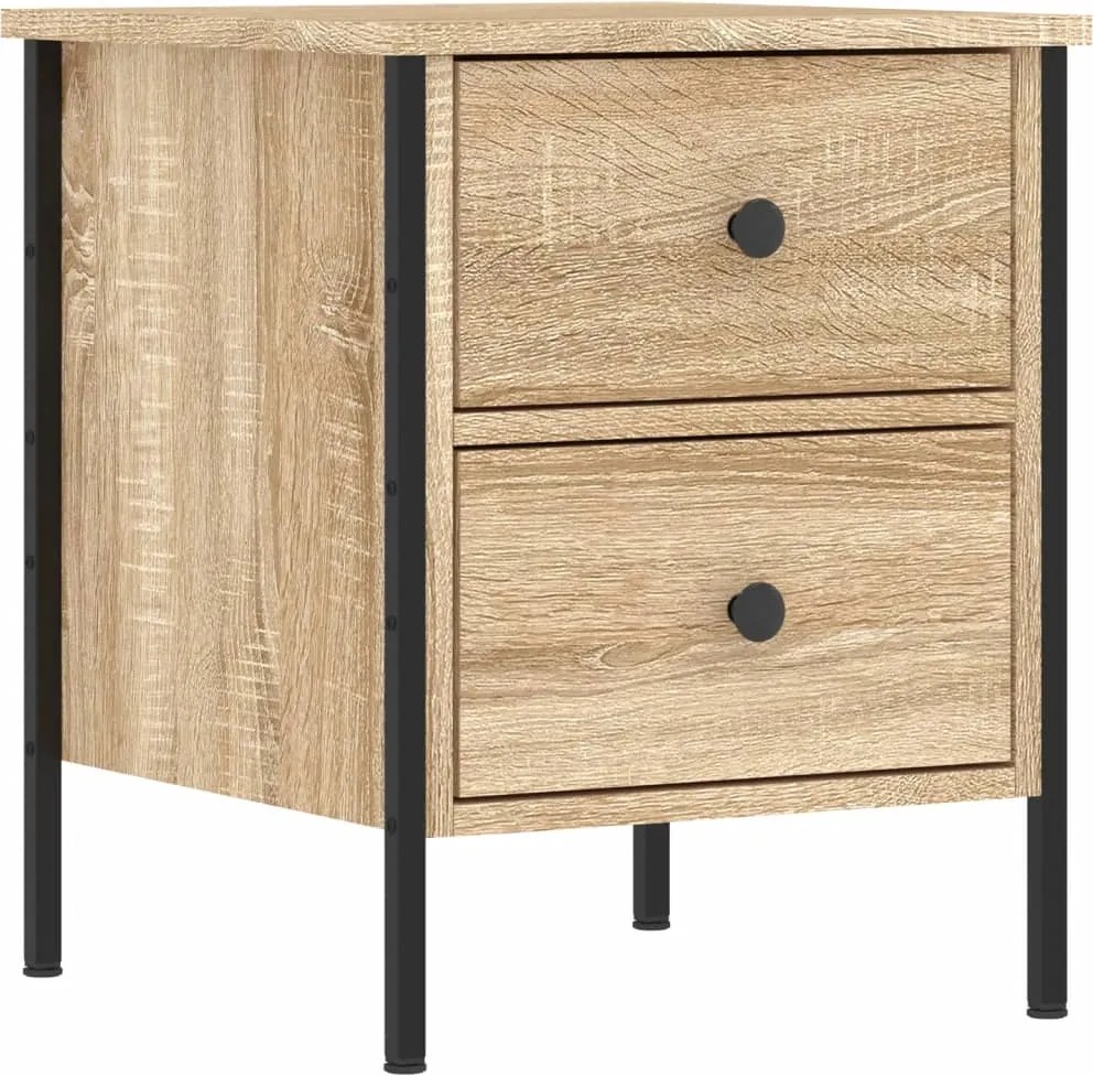 vidaXL Noptieră, stejar sonoma, 40x42x50 cm, lemn compozit