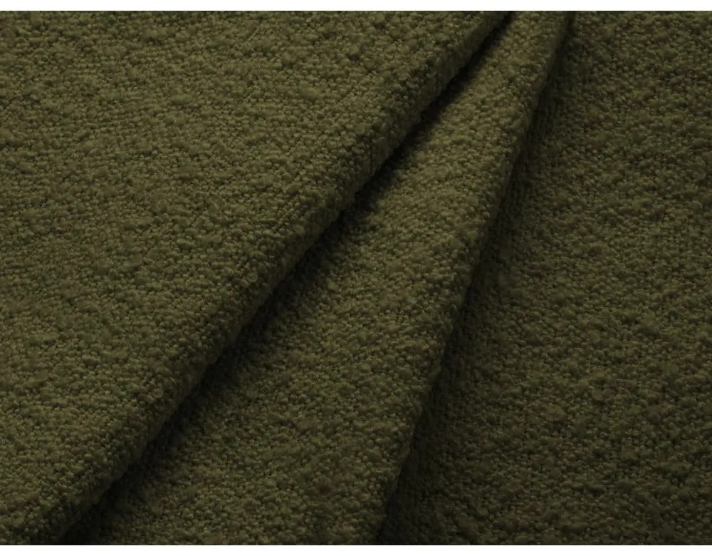 Colțar verde închis extensibil cu tapițerie din țesătură bouclé (cu colț pe partea dreaptă) Jodie – Micadoni Home