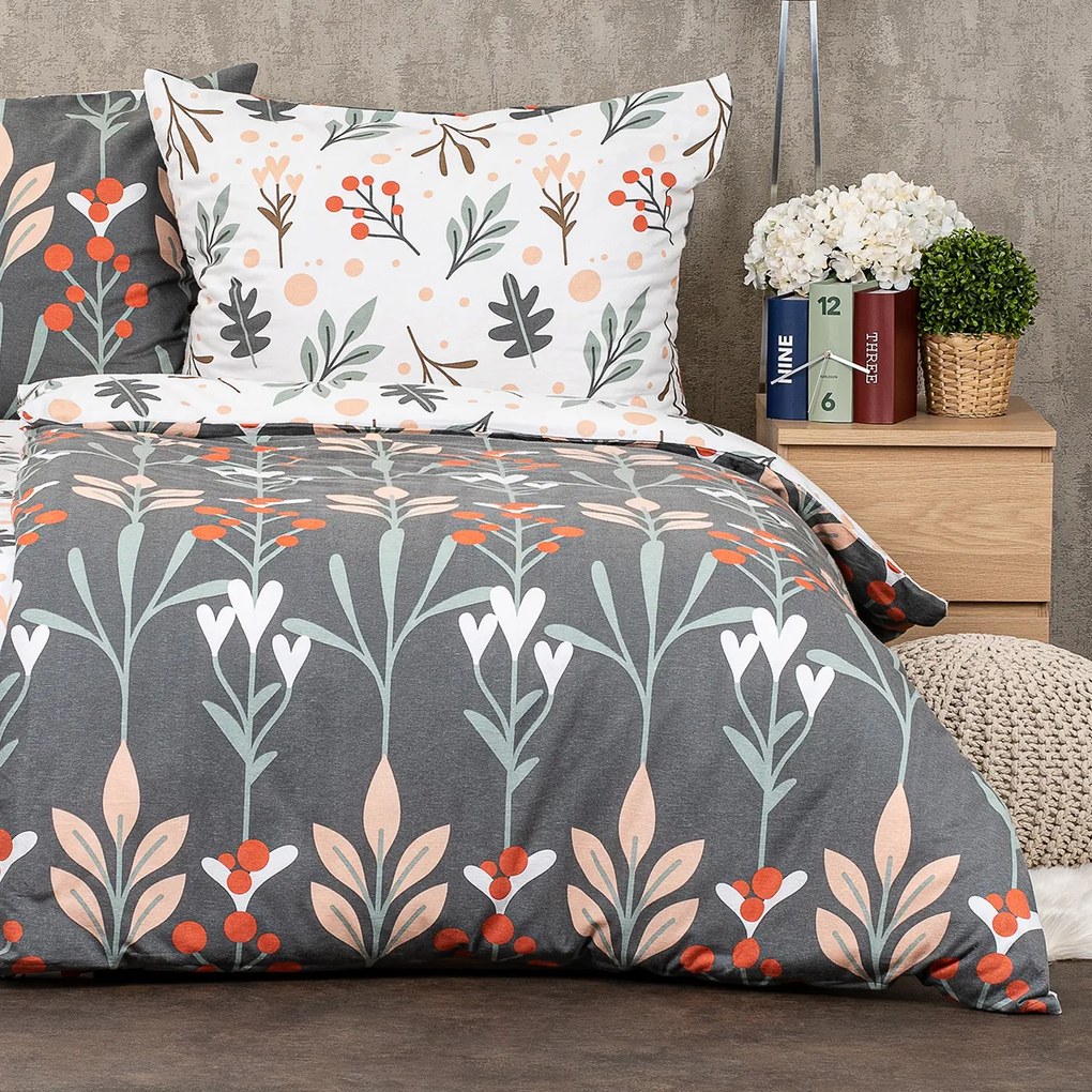 Lenjerie de pat din flanel 4Home Winter nature,220 x 200 cm, 2 buc. 70 x 90 cm, 220 x 200 cm, 2 buc. 70 x 90 cm