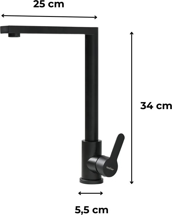 Valen robinet chiuvetă negru