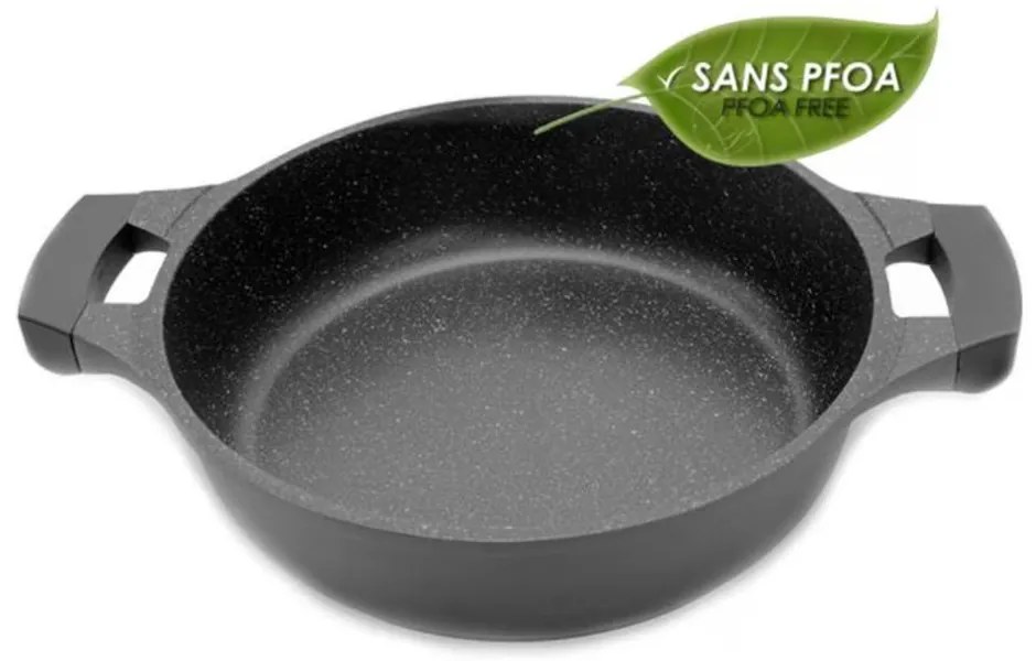 Cratiță marmorată cu capac 36 cm, 7L – Royalty Line RL-BR36CM, antiaderentă, ideală pentru gătit în familie