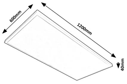 Panou LED aplicat Rabalux 71079 DAMEK LED/80W/230V 4000K 120x60 cm