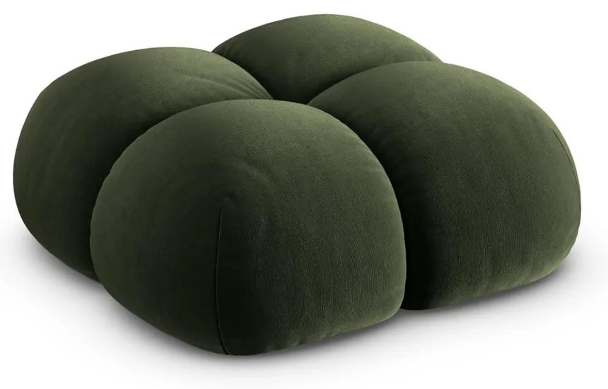 Taburet verde cu tapițerie din catifea Loretto – Cosmopolitan Design