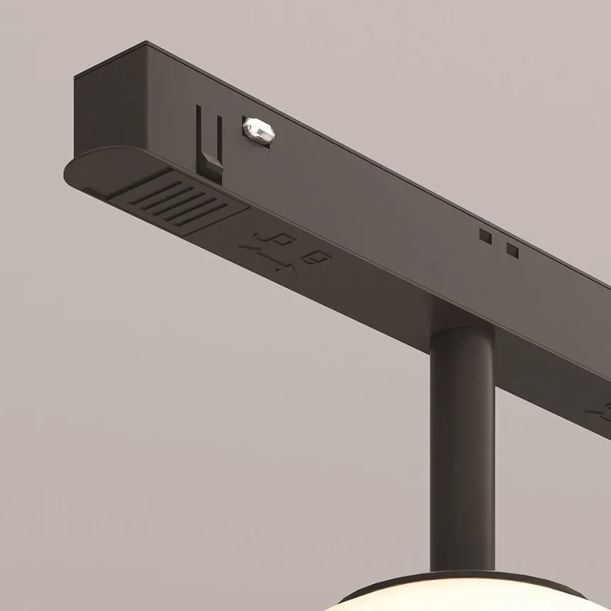 Spot LED, accesoriu pentru sina magnetica Exility, Luna negru 4000K