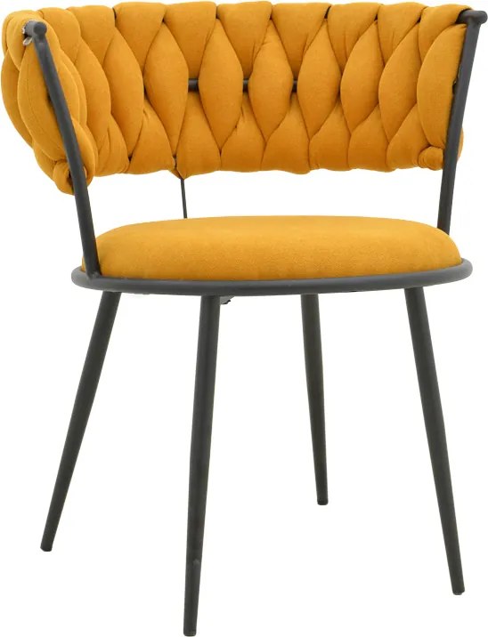 Scaun Bucatarie/Dining Akisa Textil Galben