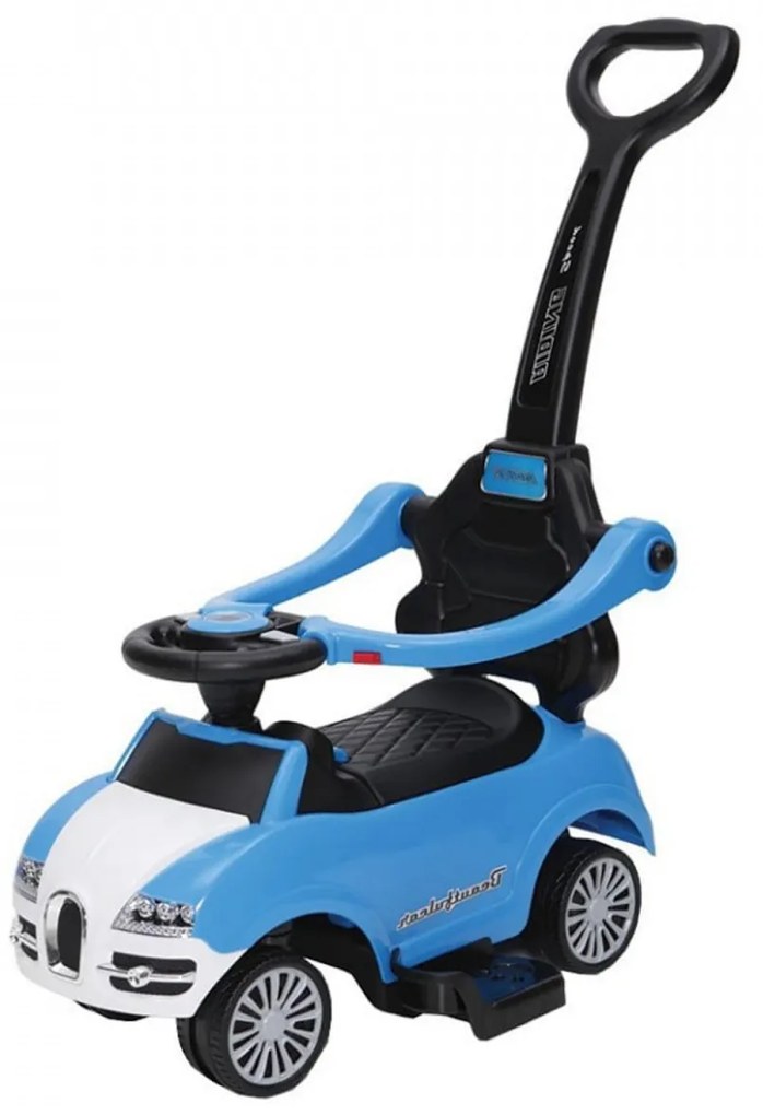 Masinuta copii si bebe NOVOKIDS™ Classico Rider 2 in 1 , Cu melodii si sunete, Maner de impins pentru parinti detasabil, Functie trotineta fara