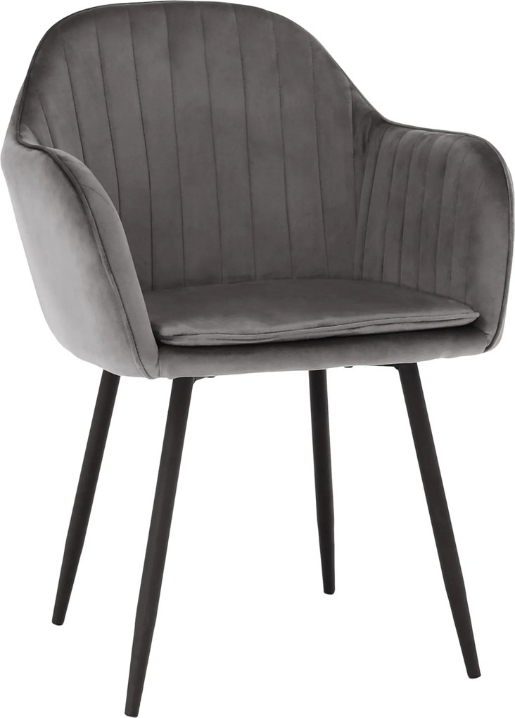 Fotoliu de design, ţesătură catifea gri, ZIRKON