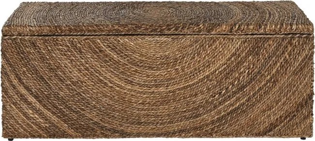 Lada depozitare din fibră naturală cu capac, 120x45x50 cm, finisaj natural