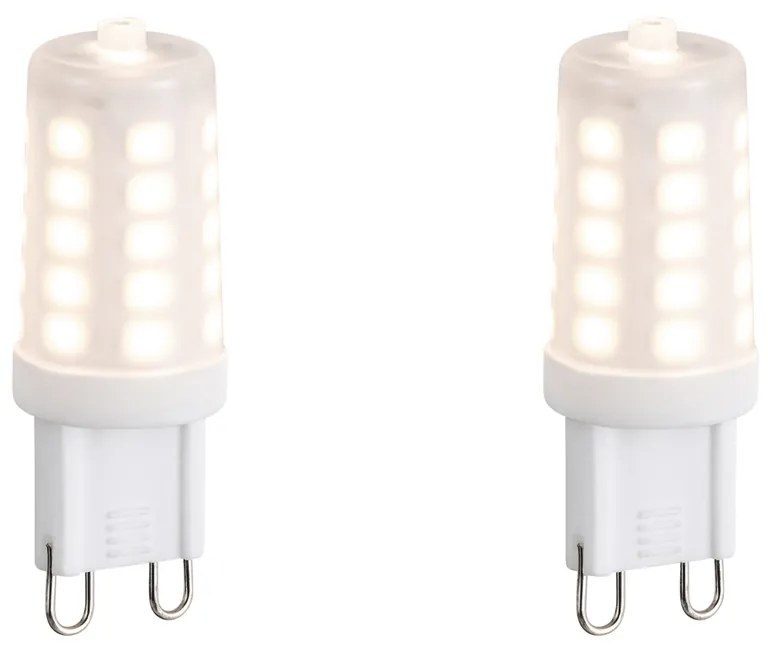 Set van 2 G9 dimbare LED lampen opaal 3W 250 lm 3000K