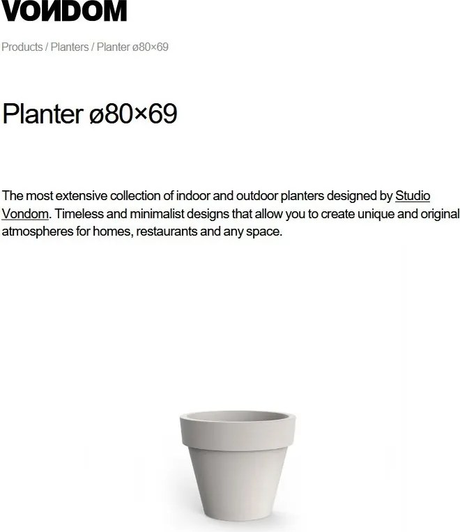 Ghiveci plante design decorativ exterior/interior MACETA PLANTER 80×69cm