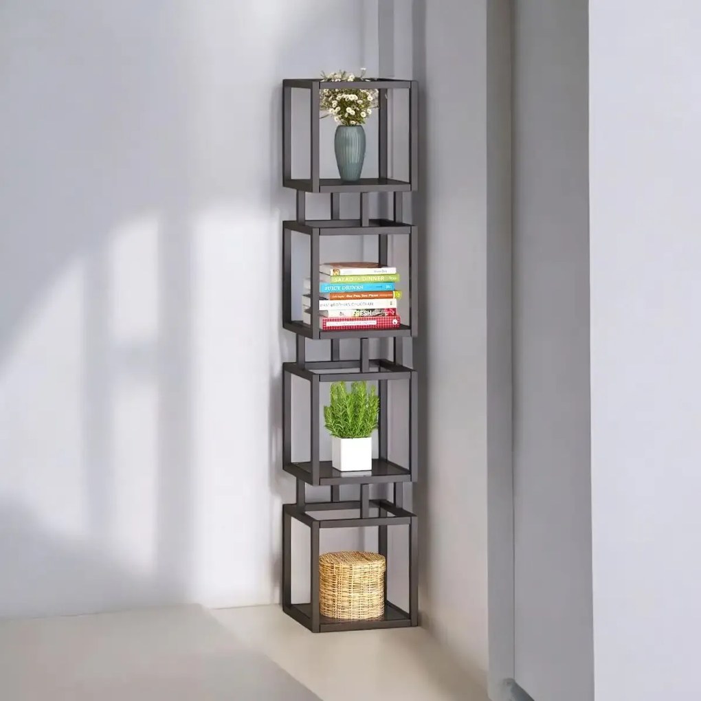 Biblioteca Art din metal culoare negru 150 cm
