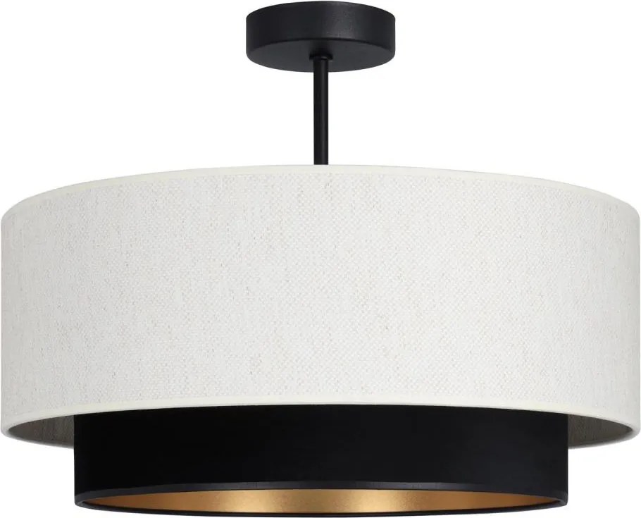 Lustră aplicată NATIA 1xE27/60W/230V Ø 45 cm alb/negru