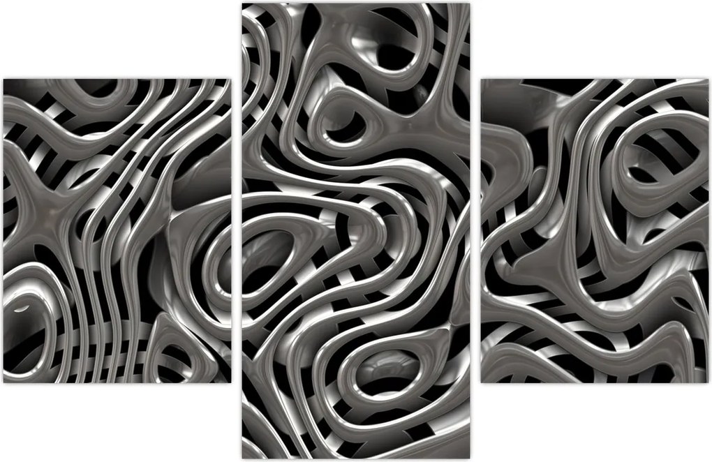 Tablou - Abstractizare metalică (90x60 cm)