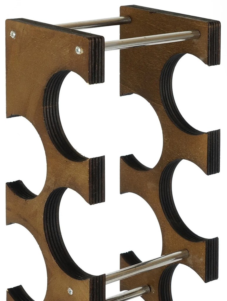 Suport decorativ pentru vin Vanute 6 (Nuc) . 1093689