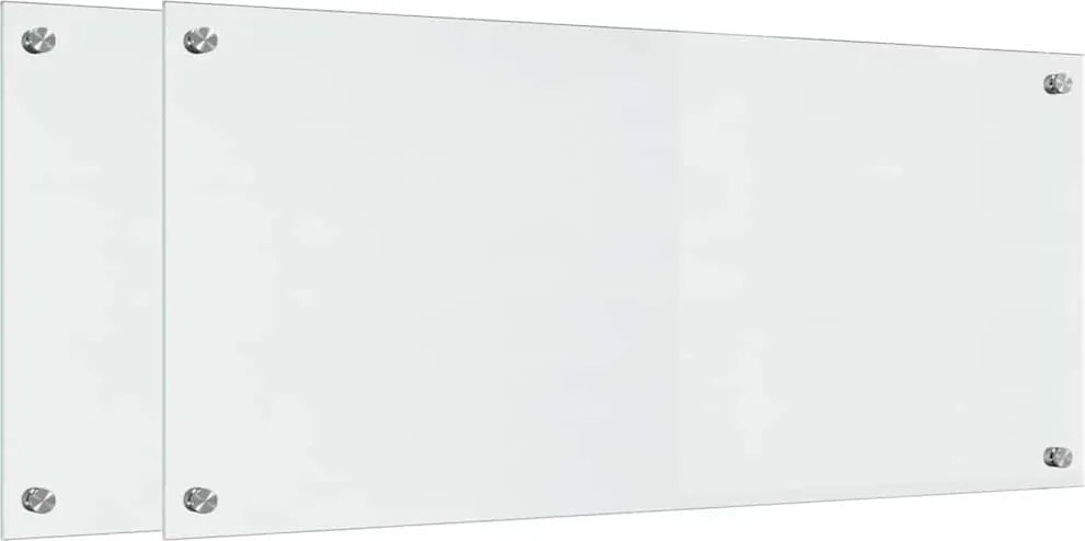 vidaXL Panou de bucătărie 2 pcs Transparent 90 x 40 cm