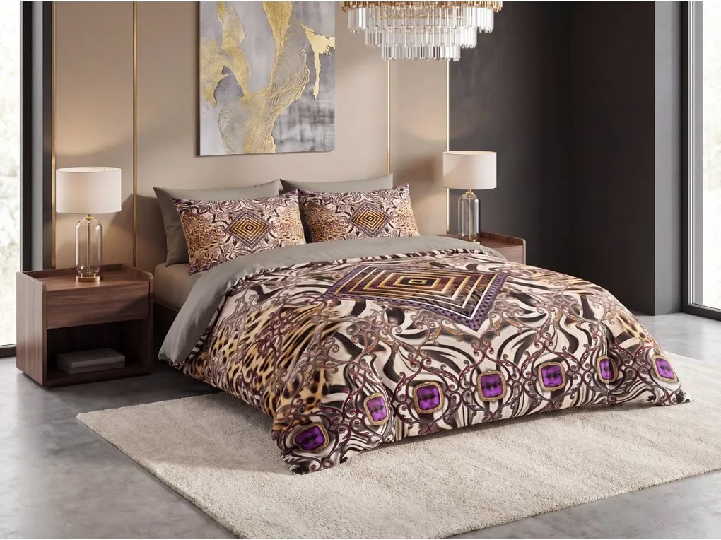 Lenjerie de pat din poli-bumbac WILD FANTASY colorată Dimensiune lenjerie de pat: 2 ks 60 x 70 cm | 240 x 200 cm