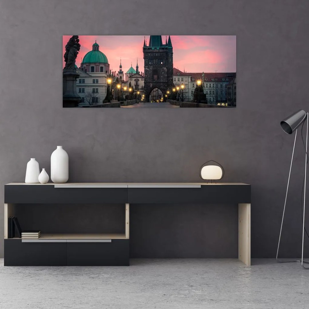 Tablou - Pe podul lui Carol,Praga (120x50 cm)