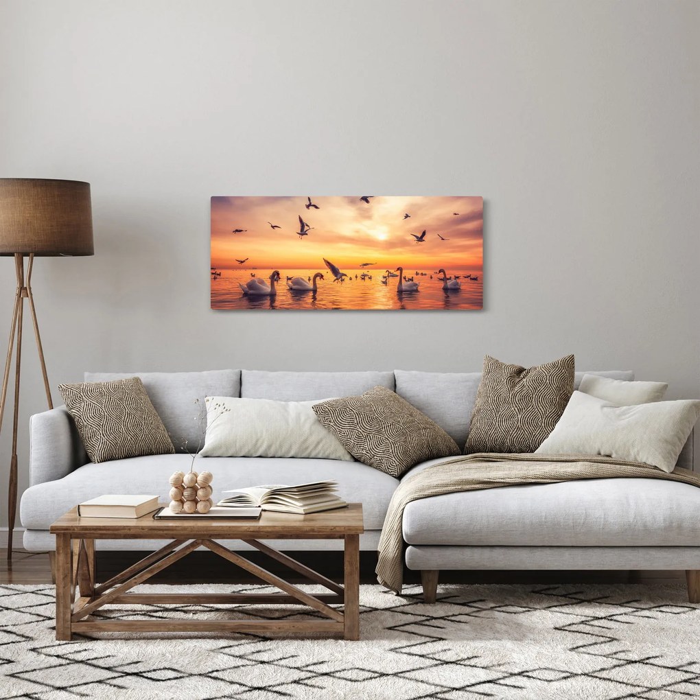 Tablou - Lebedă (120x50 cm)