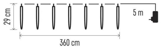 Instalație LED de Crăciun de exterior 140xLED/8,6m IP44
