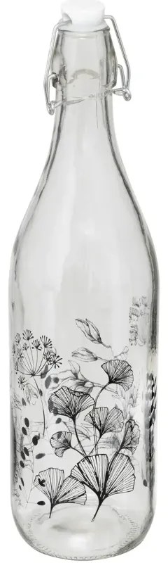 Sticla Limonada, floral, 1 litru, 8.7 x H. 31.7 cm