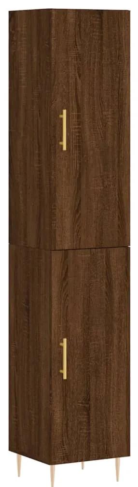 3198784 vidaXL Dulap înalt, stejar maro, 34,5x34x180 cm, lemn prelucrat