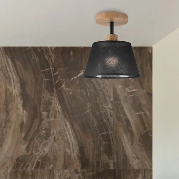 Lustră aplicată Brilagi ANTHONY 1xE14/60W/230V stejar/negru