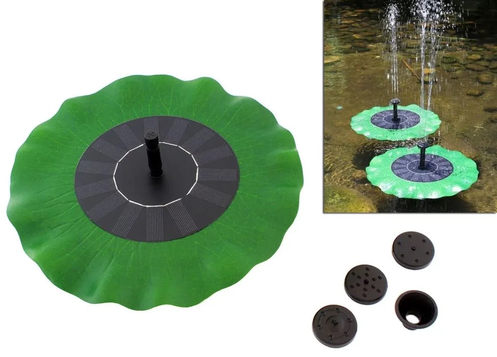 Zaparkorun Fântână solară de grădină în formă de lotus