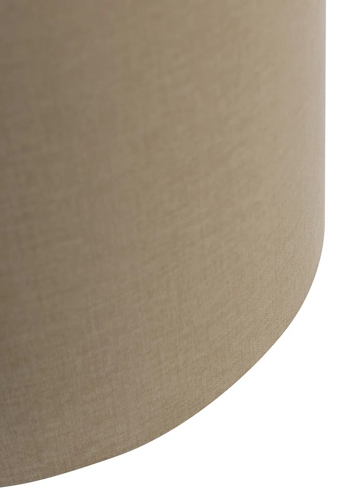 Abajur din material textil maro deschis 40/40/40