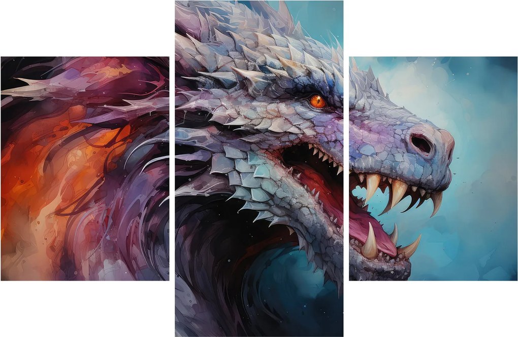 Tablou - Ilustrație a unui dragon (90x60 cm)