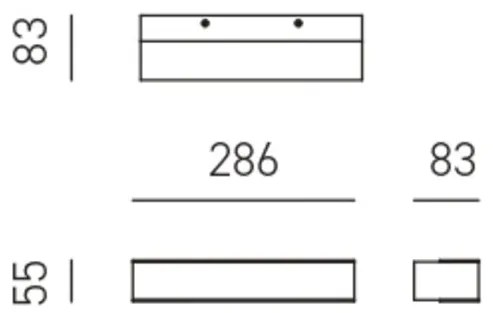 Aplica de perete lumina ambientala LED GAP LINEA L-28cm, 3000K