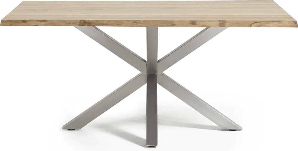 Masa Dining ARYA 180x100cm otel mat/ stejar albit C790M33 JG