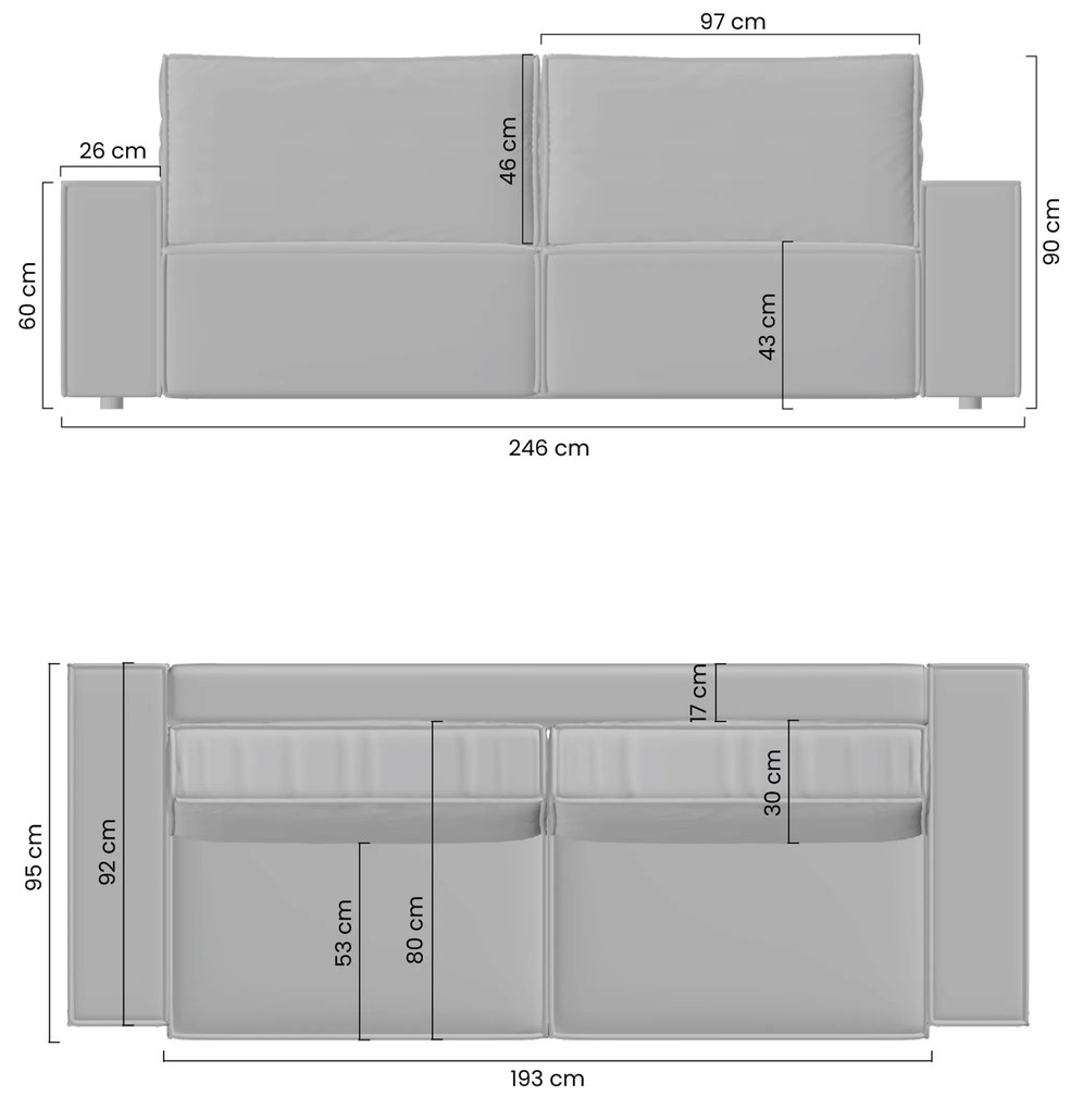 Canapea extensibila Flabio - bej împletitură Loft 01