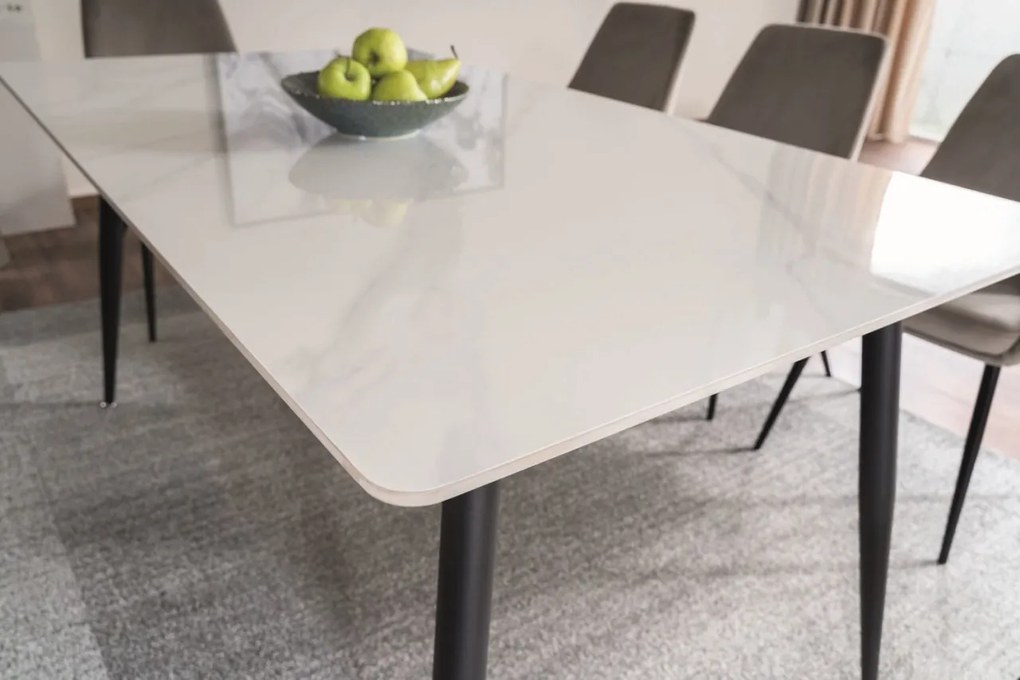 Masa Rion alb/negru L160xl90 cm