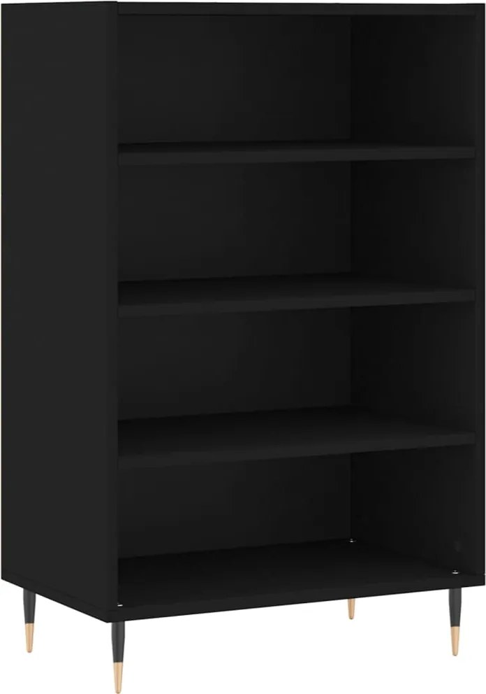 vidaXL Dulap înalt, negru, 57x35x90 cm, lemn compozit