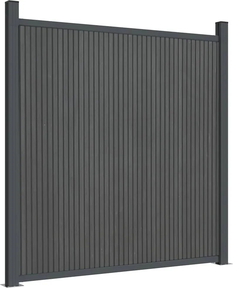 vidaXL Panouri de gard, gri, 180x186 cm, WPC