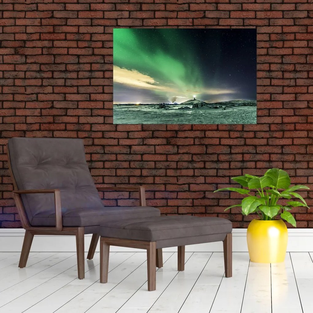 Tablou cu Aurora Borealis (90x60 cm)