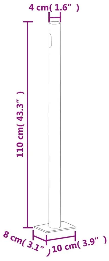 Copertina laterala retractabila de terasa, crem, 180x500 cm Crem, 180 x 500 cm