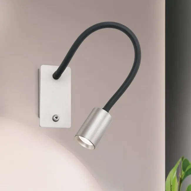 Aplica minimalista cu reader LED directionabil Kurt crom