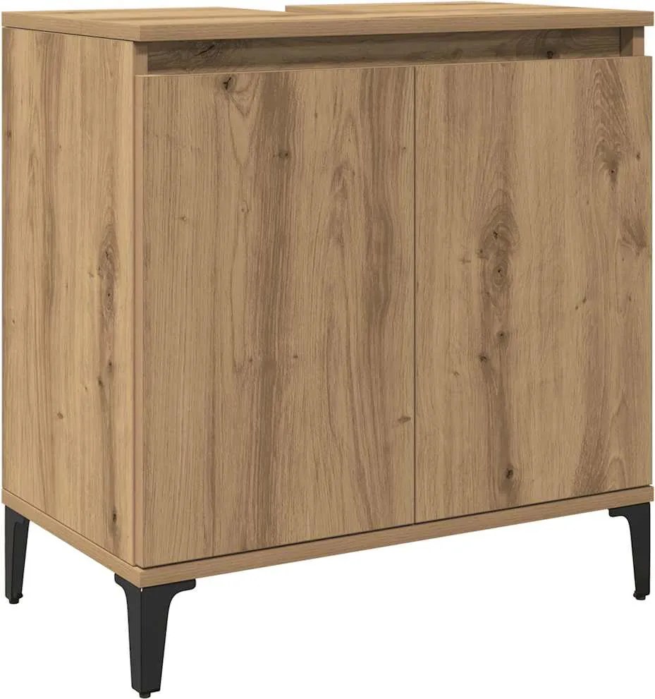 vidaXL Dulap de chiuvetă, stejar artizanal, 58x33x60 cm lemn prelucrat