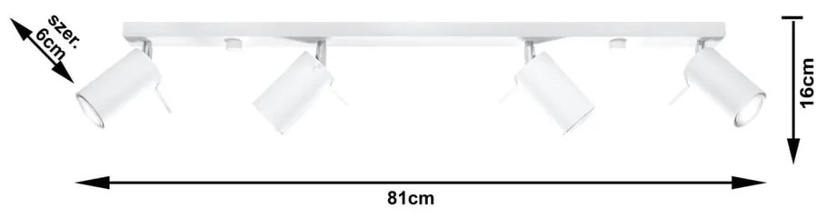 Lustră Nice Lamps Etna 4L, alb