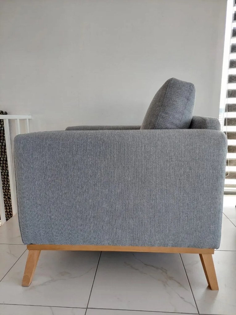 Fotoliu MILTON 1 SEATER LIGHT GREY